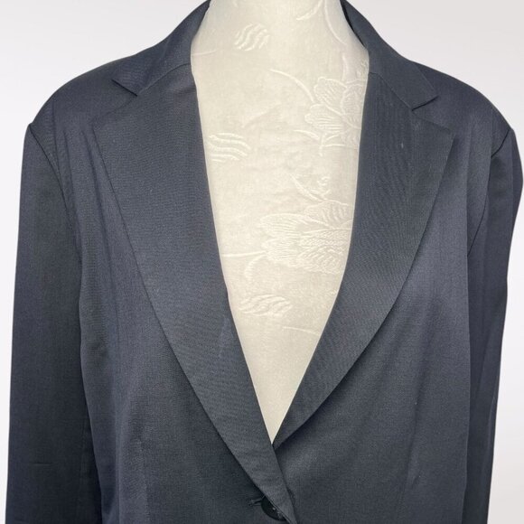 Eddie Bauer Wool Blend Blazer Navy Blue Jacket Size 10 - Picture 2 of 10